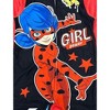 Miraculous Lady Bug Girls' "Girl Power" One Piece Hooded Sleeper Pajama - 2 of 3