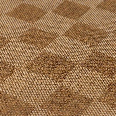Hauteloom Kuval Checkered Brown Rug