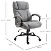 Vynxaria 500lbs Big and Tall Office Chair with Wide Seat, Ergonomic Executive Computer Chair with Adjustable Height, Swivel Wheels - 3 of 4