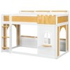 Polibi Kids Castle Loft Bunk Bed with Windows, Doors & Convertible Lower Play or Sleep Space - 4 of 4