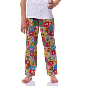 Scooby-Doo Girls Pjs All Over Print Square Icons Lounge Pajama Pants Multicolored - 1 of 4