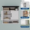 Wall Mounted Bathroom Storage Cabinet, 2-Tier over the Toilet Organizer, Waterproof Wooden Cabinet for Bathroom, Kitchen, Living Room - 4 of 4