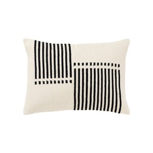 Rizzy Home 14"x20" Oversize Striped Poly Filled Lumbar Throw Pillow - 1 of 4