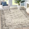 Area Rug Washable Rug Vintage Traditional Mat Distressed Indoor Foldable Accent Rug Floral Non Slip Low Pile Carpet - 2 of 4