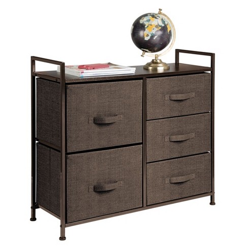 2-Drawer Stackable Horizontal Storage Cabinet Dresser Chest with Handles -  Costway