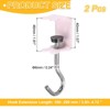 Unique Bargains Steel Adjustable Hanging Bag Desk Mount Utility Rabbit J Hooks 2 Pcs - 2 of 4