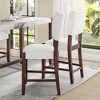 Vynxaria Beige Mid Century Modern Bar Stools Set of 4 Dining Chair - 3 of 4