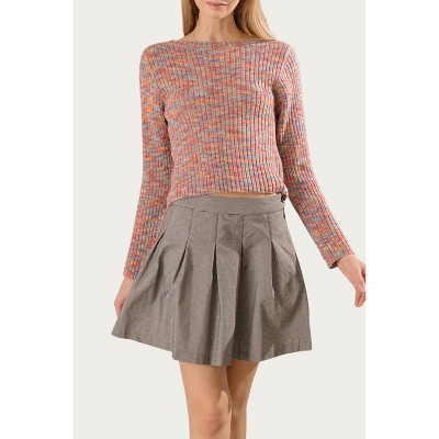 Women's OPEN-BACK RIBBED-KNIT SWEATER - STORIA