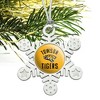 Towson University Tigers Metal Snowflake Christmas Tree Holiday Ornament - 2 of 3