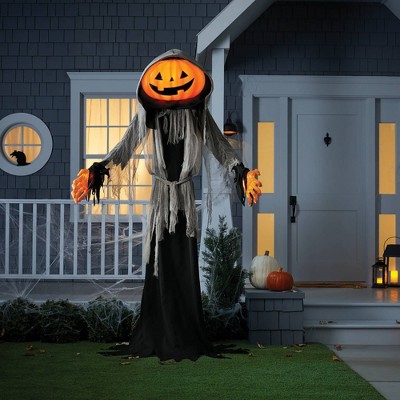 Lewis & Friends™ 8' Halloween Light and Sound Lewis The Pumpkin Ghoul™ - Hyde & EEK! Boutique™