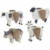 HomeRoots Set of Four Black And White Polyresin Farm Animal Figurines With Vases - 3 of 4