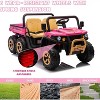 24V Kids Electric Car - 4x35W Motors Power, 24V 7AH Battery, 2-5MPH Speeds, Automatic Truck Bed, Parent Remote, Music Player - 4 of 4