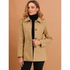 INSPIRE CHIC Women's Work Office Winter Overcoat Single Breasted Point Collar Pea Coat - 2 of 4