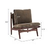 Scott Living Vista Accent Chair Mocha with Natural Wood Frame, Set of 2 - 4 of 4