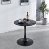 Dolonm 31.5 "Modern Circular Coffee Table Can Accommodate 2-4 People - 3 of 4