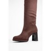 Josette - Brown Block Heel Knee High Boot (Women) brown 5.5 Prologue Shoes - 4 of 4