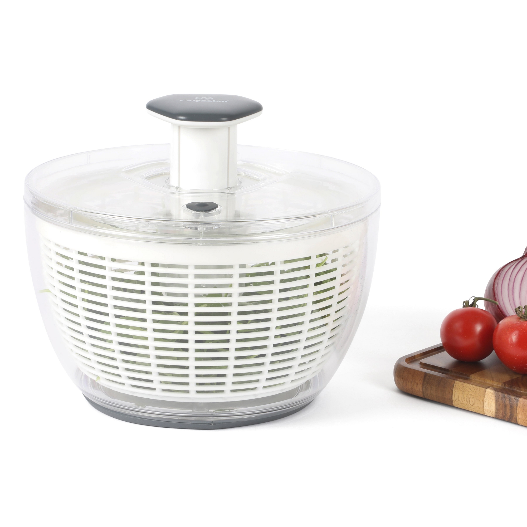 Calphalon Aero 6.3 Qt Salad Spinner, Fruit Washer, Fruit Washing Bowl with Strainer