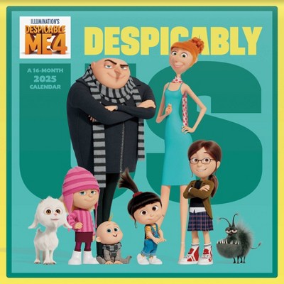 Trends International 2025 Despicable Me 4 Wall Calendar: Monthly Paper Planner, 12x12 Inches, Multicolored, All Ages