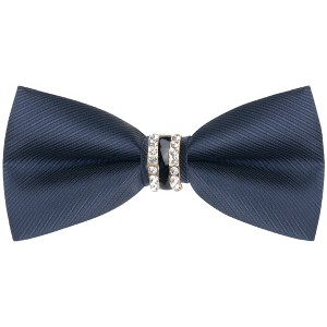 INSPIRE CHIC Men's Rhinestone Decor Pre-tied Adjustable Bow Tie - 1 of 4
