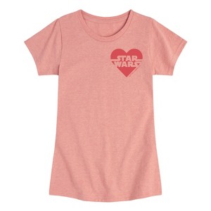 Girls' - Star Wars - Valentine Heart Logo -Toddler And Youth Girls Fitted Short Sleeve Graphic T-Shirt Fitted Short Sleeve Graphic T-Shirt - 1 of 4