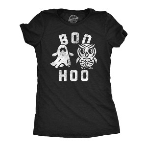 Womens Funny T Shirts Boo Hoo Sarcastic Halloween Ghost Graphic Tee For Ladies - Crazy Dog Women's T Shirt - 1 of 4