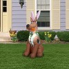 Gemmy Airblown Inflatable Scooby in Easter Outfit   SM, 4 ft Tall, Brown - 4 of 4
