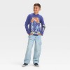 Boys' Star Wars Hooded Long Sleeve Graphic T-Shirt - Blue - 4 of 4