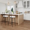 Coucheta Modern Bar Stools Set of 2, Upholstered Counter Height Armless Chairs with Back Support & Footrest, Metal Legs for Kitchen Island, Cafe - 4 of 4