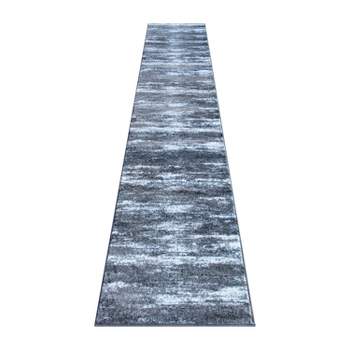 Emma and Oliver Scraped Look Accent Rug with Natural Jute Backing for Hallway, Entryway & More