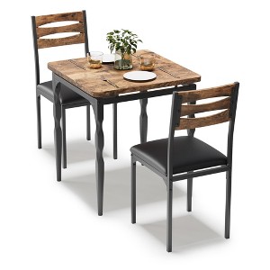 GustoWave Dining Table Set for 2, 3-Piece Compact Dining Table and Chairs - 1 of 4