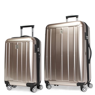 World Traveler Contour 2-Piece Lightweight Polycarbonate Hardside Expandable Spinner Luggage Set with TSA Lock (20" & 28")