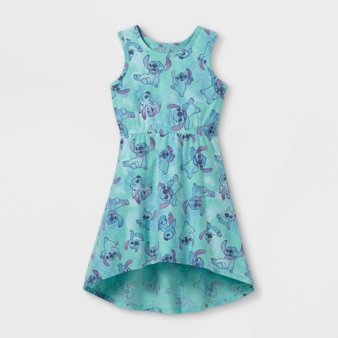 Girls Disney Stitch Tank Top A Line Dress Blue Target