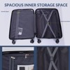Wooakway Hardshell Suitcase Spinner Wheels PP Luggage Sets Lightweight Suitcase with TSA Lock,3-Piece Set - 4 of 4