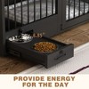 Famapy 86.6" Dog Crate Furniture with Dog Bowl with Room Divider and 2 Large Drawers - 4 of 4