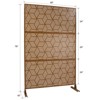 DSVIMOY Outdoor & Indoor Privacy Screen, Freestanding Decorative Privacy Screen for Deck Balcony Patio, Brown, 48"*76"*16" - 3 of 4