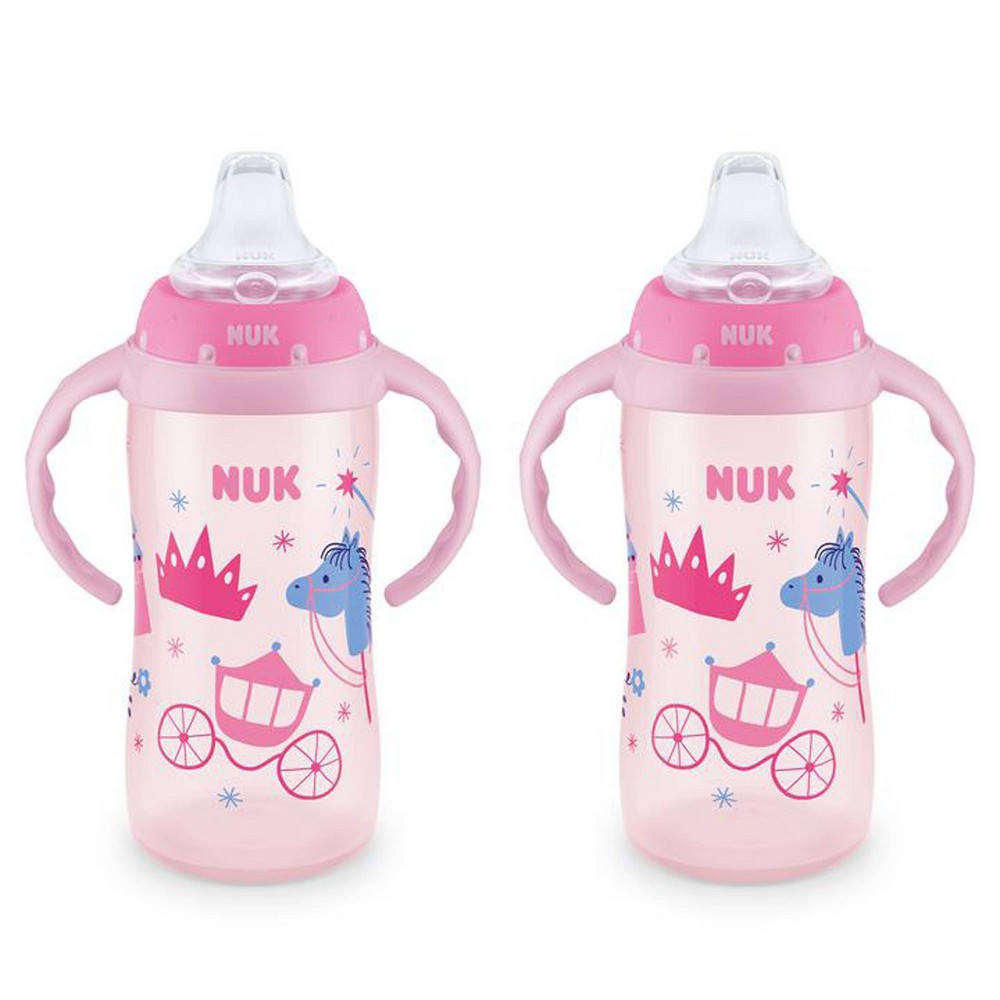 Photos - Baby Bottle / Sippy Cup NUK Large Learner Cup - Pink - 10oz/2pk 