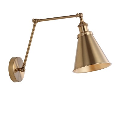 7  Rover Adjustable Arm Metal LED Wall Sconce Brass (Includes Energy Efficient Light Bulb)- JONATHAN Y