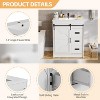 PAKASEPT 30" Farmhouse Bathroom Vanity with Sink, Freestanding Modern Bathroom Storage Vanity Cabinet w/Sliding Barn Door, 3 Drawers - 4 of 4