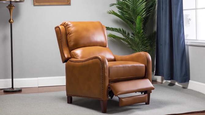 Jade Genuine Leather Cigar Chair Recliner | Karat Home, 2 of 13, play video