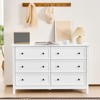VEVOR 6 Drawer Dresser, Wooden Chest of Drawers with Sliding and Anti-tip Device, Retro Minimalist Dresser Chest, Closet Storage TV Stand, White - 2 of 4