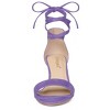 Allegra K Women's Kitten Heel Open Top Lace-Up Sandals - 2 of 4