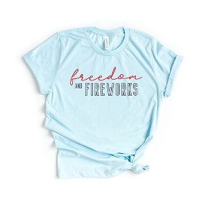 Simply Sage Market Women's Freedom and Fireworks Short Sleeve Graphic Tee - 1 of 4