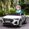 Aosom 12V Kids Electric Ride On Audi Sports Car, Battery Powered Toy w/ Parent Remote Control, Lights, Music, and Horn, for 3-5 Years Old - 3 of 4