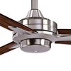 52" Minka Aire Modern 3 Blade Indoor Ceiling Fan Brushed Nickel Maple Blades for Living Room Kitchen Bedroom Family Dining House - 3 of 4