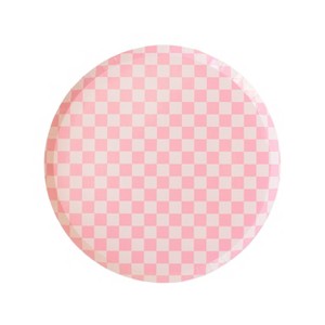 Jollity & Co. - Check It! Tickle Me Pink Dessert Plates - Pack of 8 Paper Plates - 1 of 3