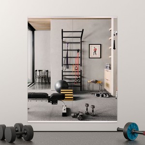 Apmir  2/3 pieces Rectangle Wall Mirror Home Gym Mirror Dance Studio Mirror Tempered Glass Mirror - 1 of 4