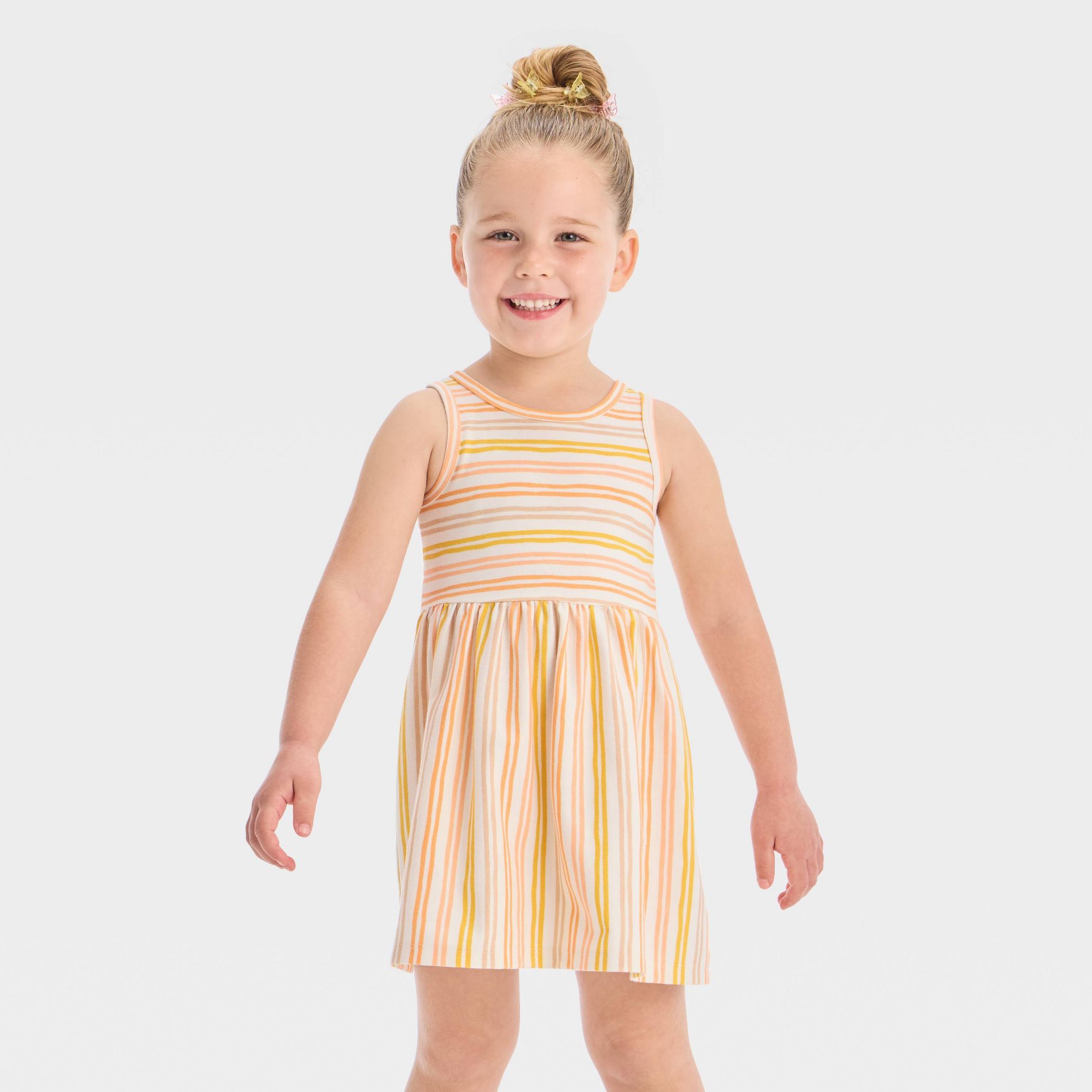 Toddler Girls' Warm Striped Tank Dress - Cat & Jack™ 5T