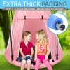 Hanging Saucer Swing for Outdoor Fun with Detachable Play Tent, 600 lbs Capacity, Pink - 3 of 4