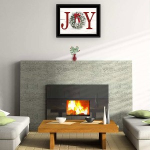 YOOCOZZ  Trendy Christmas Framed Wall  Arts -  Xmas Wall Decor - "Christmas Joy" Wall Decor by Lori Deiter, Ready to Hang Framed Print, White Frame - 1 of 4