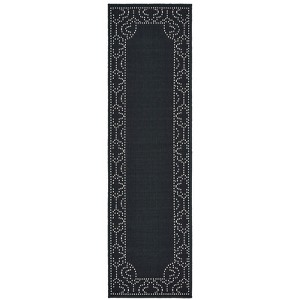 Oriental Weavers Marina 1247K Black/ Ivory Indoor/Outdoor Area Rug - 2'3" x 7'6" - 1 of 3